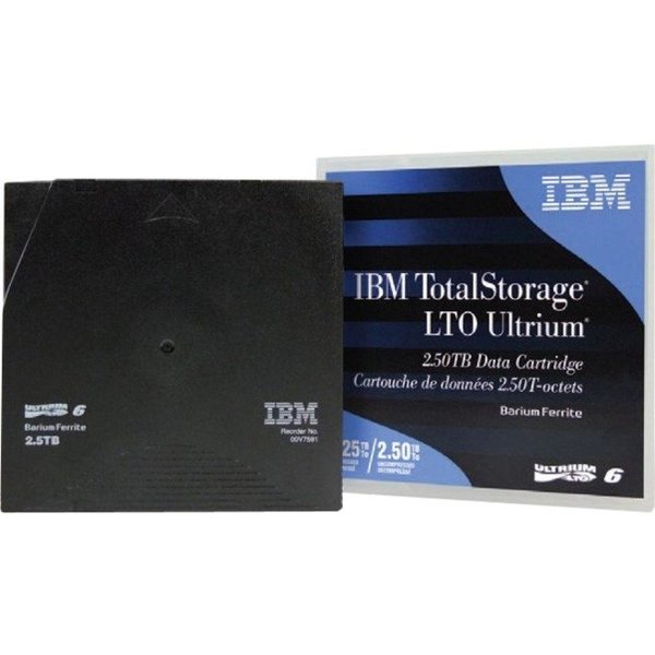 Ibm Storage Media Tape, Lto, Ultrium-6, 2.5Tb/6.25Tb Barium 00V7590